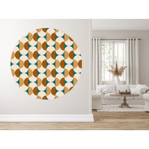 Adhesivos de pared -  Semicírculos amarillos / Círculo