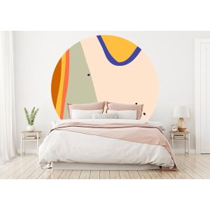 Adhesivos de pared - Azul y amarillo / Círculo