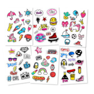 Pegatinas - Articulos de skate mixtos 6 hojas