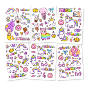 Pegatinas -   Unicornio Mixto 6 hojas
